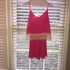 hot pink romper